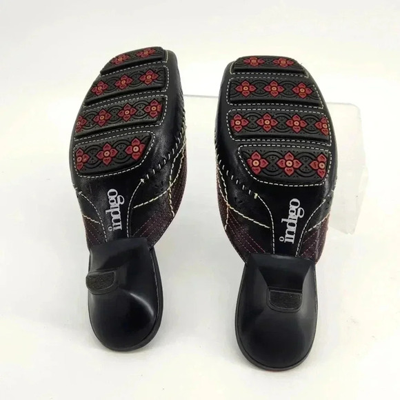 INDIGO LEATHER MULES - Picture 7 of 7